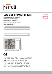 Ferroli GOLD INVERTER 12000 Manuel D'installation