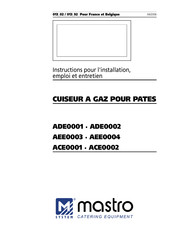 M-system mastro AEE0003 Instructions Pour L'installation, Emploi Et Entretien