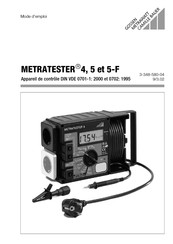 Gossen MetraWatt METRATESTER 5-F Mode D'emploi