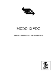 GiBiDi MODO 12 VDC Instructions De Montage