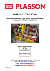 Plasson SP 250 Notice D'utilisation