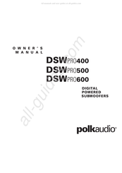 Polk Audio DSWPRO400 Mode D'emploi