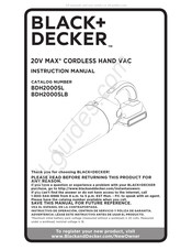Black & Decker BDH2000SL Mode D'emploi