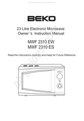 Beko MWF 2310 EW Notice D'utilisation