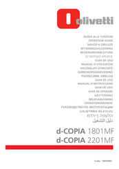 Olivetti d-COPIA 1801MF Manuel D'utilisation