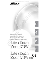 Nikon Lite Touch Zoom70W Manuel D'utilisation