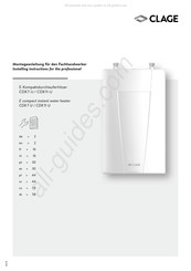 clage CDX 7-U BASITRONIC Instructions D'installation