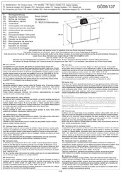 finori GO56/137 Instructions D'installation