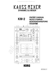 Korg KAOSS MIXER KM-2 Notice D'emploi