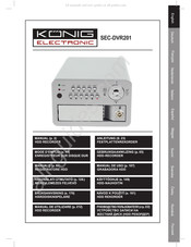 König Electronic SEC-DVR201 Mode D'emploi