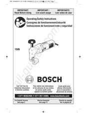 Bosch 1506 Consignes De Fonctionnement/Sécurité