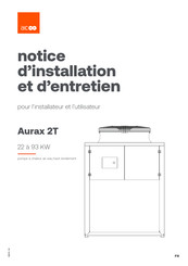 AIC Aurax 2T Notice D'installation Et D'entretien