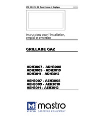 mastro ADH3007 Instructions Pour L'installation, Emploi Et Entretien