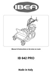 IBEA IB 642 PRO Manuel D'instructions Et De Mise En Route