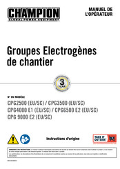 Champion Global Power Equipment CPG2500 Manuel De L'opérateur