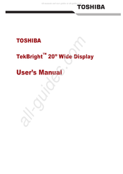 Toshiba TekBright PA3552 Série Manuel De L'utilisateur