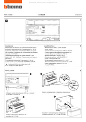 Bticino E47ADCN Instructions D'installation