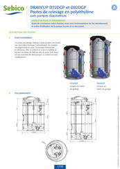 Sebico Drain'Up D82DGP Notice De Pose Et D'entretien