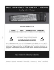 Inforesight Consumer Products CF15120B Manuel D'installation De Fonctionnement