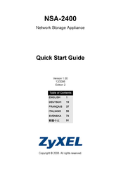 Zyxel NSA-2400 Guide De Démarrage Rapide