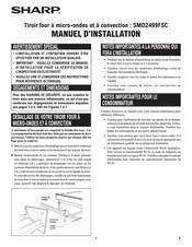 Sharp SMD2499FSC Manuel D'installation
