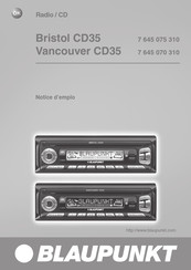 Blaupunkt Vancouver CD35 Notice D'emploi