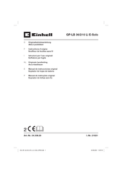 EINHELL GP-LB 36/210 Li E-Solo Instructions D'origine