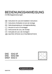 Kuppersbusch EKEF 6542.0F Instructions D'utilisation Et Avis De Montage