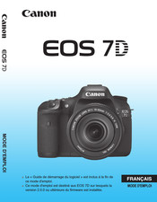 Canon EOS 7D Mode D'emploi