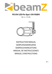 Beamz PS12W LED Pin Spot 12W RGBW Manuel D'instructions