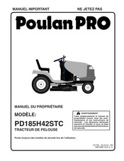 Poulan Pro PD185H42STC Manuel Du Propriétaire
