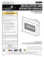 Continental Fireplaces CBI360-2N Manuel D'installation Et D'opération