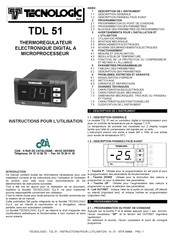Tecnologic TDL 51 Instructions Pour L'utilisation