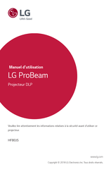 LG ProBeam HF80JS Manuel D'utilisation