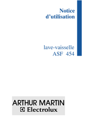 Electrolux ARTHUR MARTIN ASF 454 Notice D'utilisation