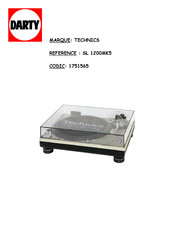 Technics 1751565 Mode D'emploi