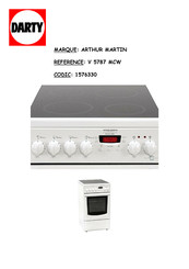 Electrolux ARTHUR MARTIN V 5787 MC Notice D'utilisation