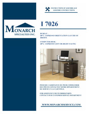 Monarch Specialties I 7026 Instructions D'assemblage