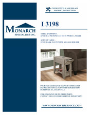 Monarch Specialties I 3198 Instructions D'assemblage