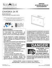 Kozy Heat Fireplaces CHASKA 34 Manuel D'installation Et D'utilisation