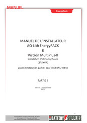 Battery Supplies AQ-Lith EnergyRACK Manuel De L'installateur