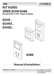 Videx ESVKC 6388 Manuel D'installation