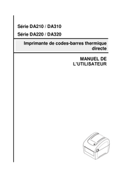 TSC DA320 Serie Manuel De L'utilisateur