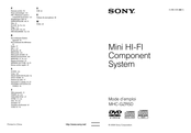 Sony MHC-GZR5D Mode D'emploi