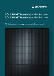 SOLARWATT Panel vision GM 3.0 pure Instructions De Montage