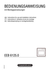 Kuppersbusch EEB 6125.0 Instructions D'utilisation Et Avis De Montage