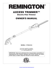 Remington AXCESS TRIMMER 117535-01A Guide Du Propriétaire