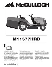 McCulloch M11577HRB Manuel D'instructions