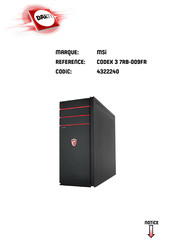 MSI CODEX 3 7RB-009FR Mode D'emploi