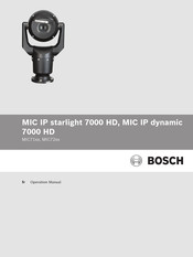 Bosch AUTODOME IP starlight 7000 HD Mode D'emploi